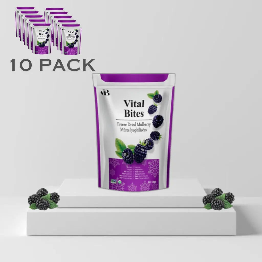 Freeze-Dried Black Mulberries - VitalBites