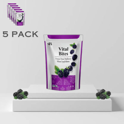 Freeze-Dried Black Mulberries - VitalBites