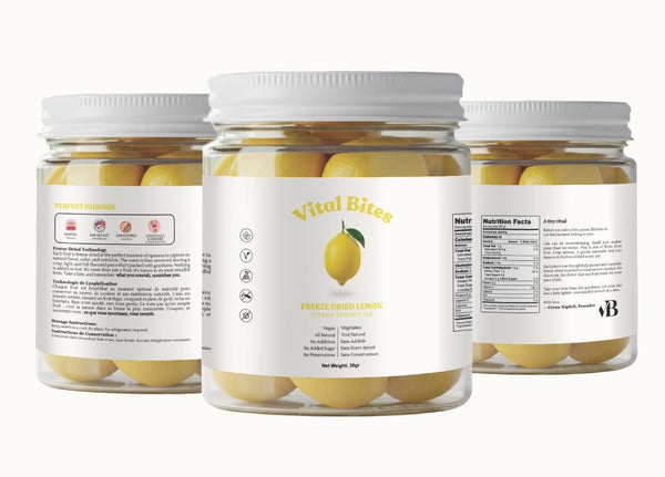 Three jars of lemon slices with visible labels on a white background